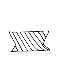 Tape Abstract Line Art Hand Drawn