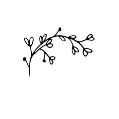 Abstract Doodle Line Art Floral Botanical 
