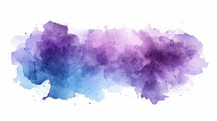 abstract purple watercolor on white background