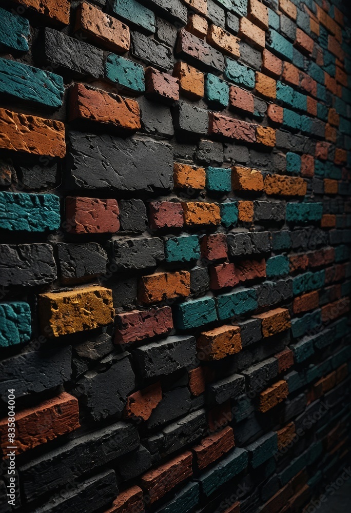 Sticker Colorful Brick Wall Texture