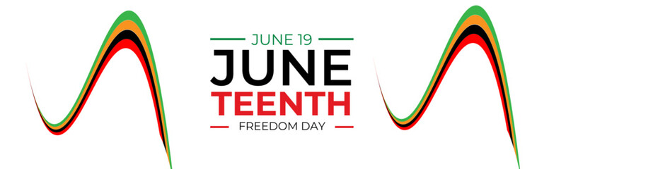 Juneteenth African-American Freedom Independence Day. Freedom or Emancipation day. Design for Banner, Background, cover, poster, flyer, brochure, card. Vector illustration