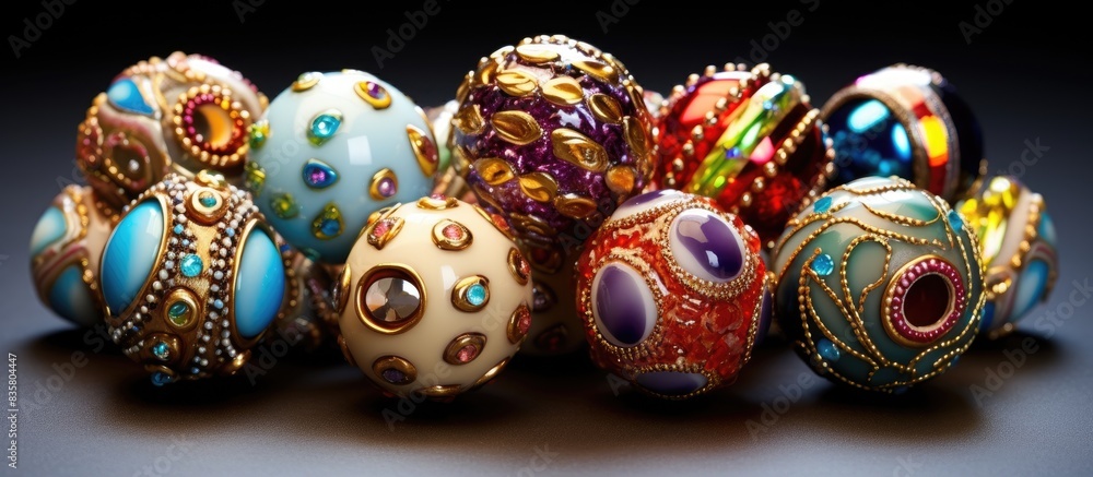 Aufkleber creating beaded jewelry using colored beads is an intricate and artistic process resulting in a stun