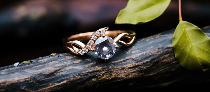 A woman is seen admiring her new ring at an outdoor flea market, reflecting a blend of handmade jewelry and shopping motifs in the copy space image.