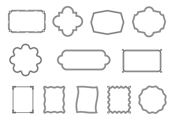Set of vintage frames vector design classy border ornaments