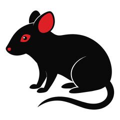 Solid color Deer Mouse animal vector design
