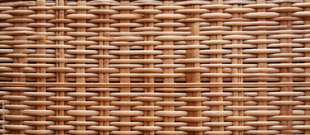 Poster woven bamboo texture creating a backdrop with copy space image.