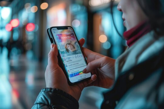 Secure Digital ID Card Technology in Minimalist Realistic Cool Tones - Digital Render