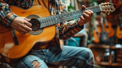 Obraz premium Classical Guitar in Studio 