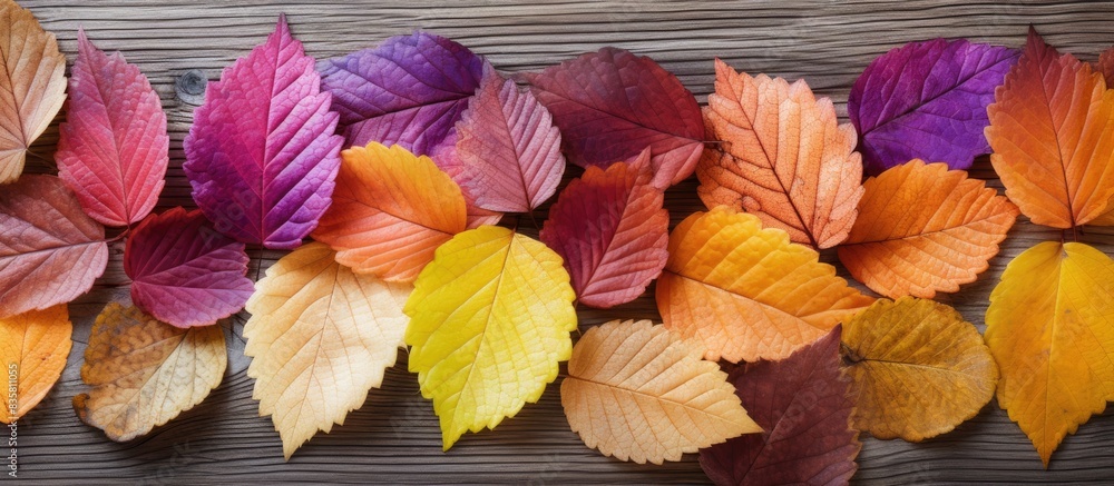 Aufkleber abstract autumn background with falling leaves creating an autumnal mood. ideal as a backdrop for de