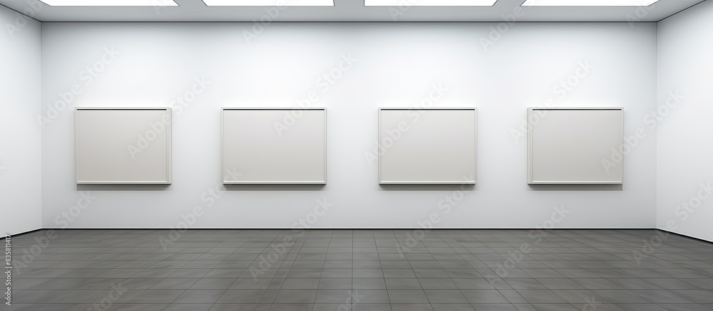 Aufkleber gallery room with empty frames and plenty of copy space image.