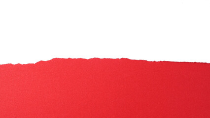 white and red ripped paper background with torn edge