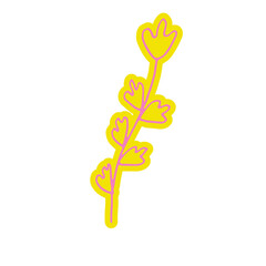 Fototapeta premium Abstract Hand Drawn Line Art Doodle Sticker 