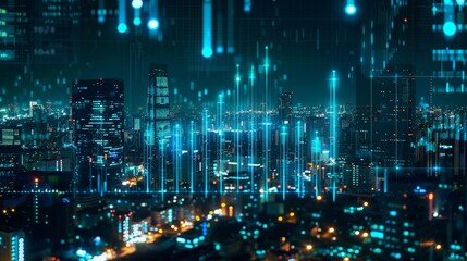 The futuristic digital city