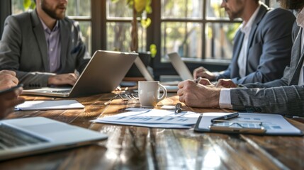 The business team meeting