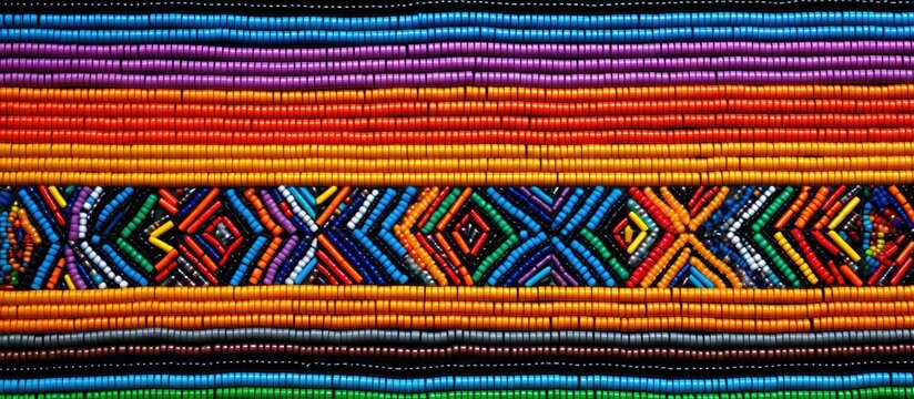Distinct African pattern adorns a copy space image.