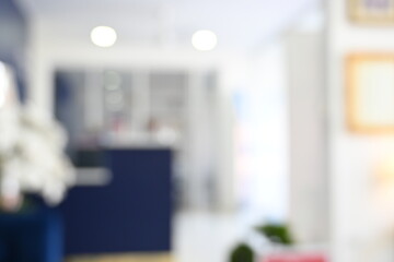 blur luxury in home, defocused clinic interior abstract background