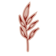 Line Art Hand Drawn Doodle Abstract Sticker 