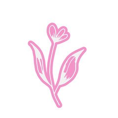 Naklejka premium Line Art Hand Drawn Doodle Abstract Sticker 