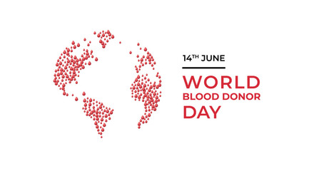 World Blood Donor Day. Blood donation concept. 14th June. world blood donor day awareness. background, poster, banner, flyer. vector illustration.