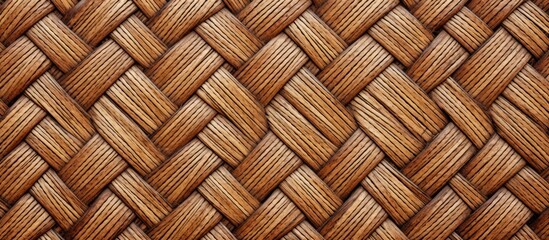 Empty copy space image of a flax bag, a traditional Maori artwork from Polynesian culture in New Zealand.