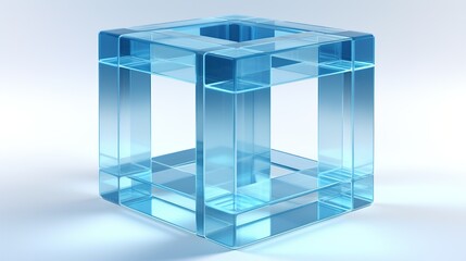 Obraz premium abstract blue cube