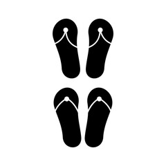 slippers flat vector icon set