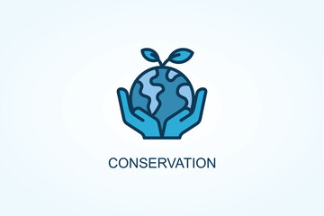 Conservation vector  or logo sign symbol illustration