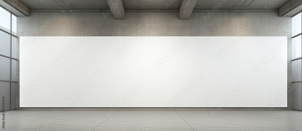 Poster modern gallery with a white wall background for a copy space image.