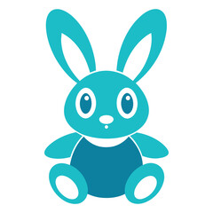 Fototapeta premium Bunny logo icon vector art illustration design white background.