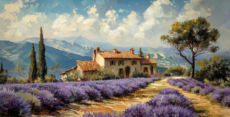 Blooming lavender fields in Provence