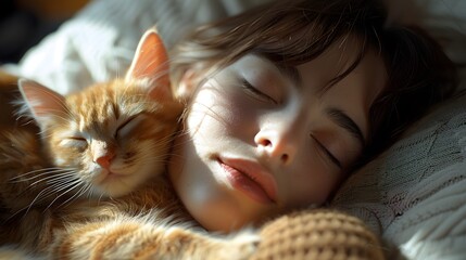 The scene is captured with a Mamiya RB67, using an extremely wide angle view that encompasses the full body shot of the model as well as the distant kitten. The rich expressions on her face tell a