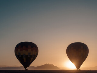Hot Air Balloons Over the Namibia Desert