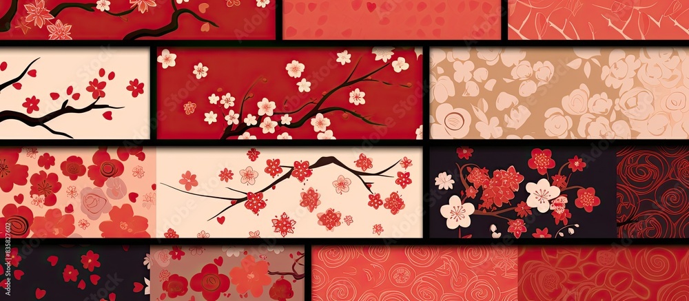 Poster elegant japanese paper with a minimalist design and ample copy space image.