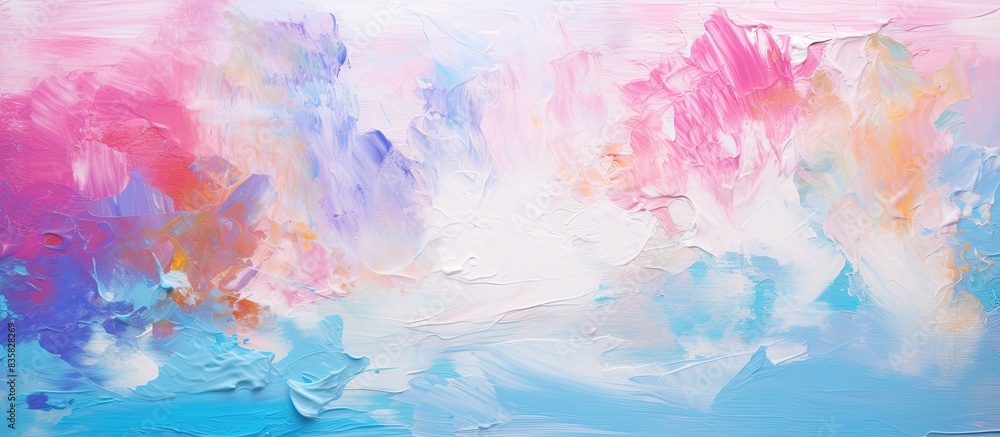 Aufkleber close-up view of art brushes and palette with copy space image.
