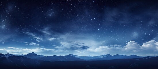 Background of astrology with star constellations against a starry sky copy space image.