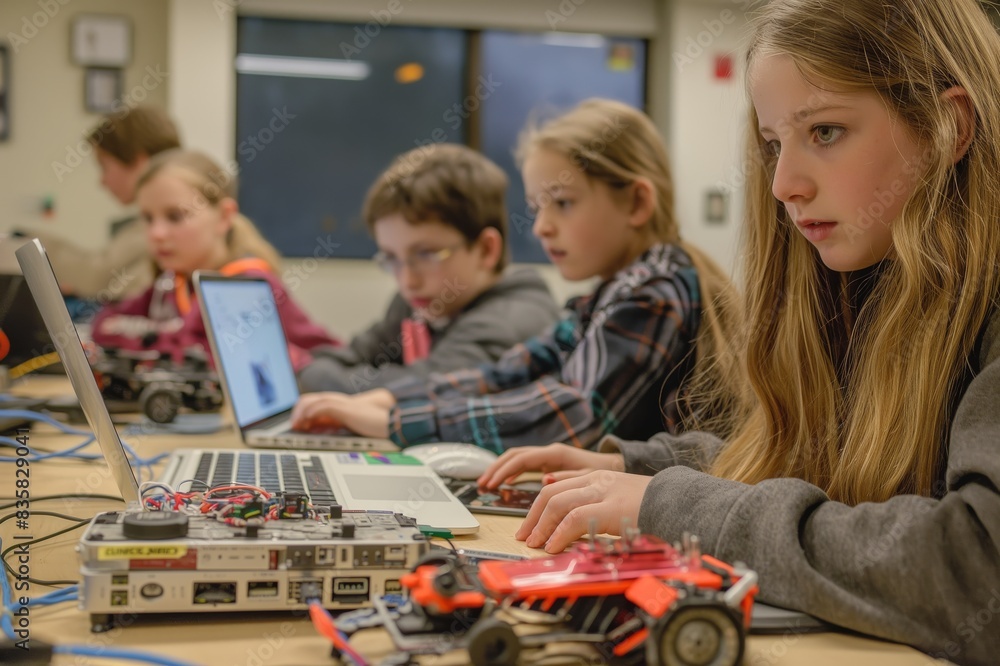 Poster A Kids Programming and Robotics Workshop is a perfect place to witness young innovators showcasing creativity, skills, and teamwork in a contemporary education setting, inspiring future tech leaders