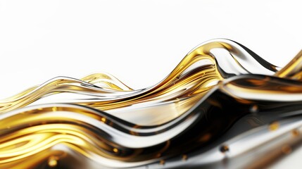 Luxury gold and black liquid background. Metallic gold and black color combination.