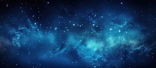 Obraz premium Starry sky in outer space with a black universe as a shiny starfield background for a copy space image.
