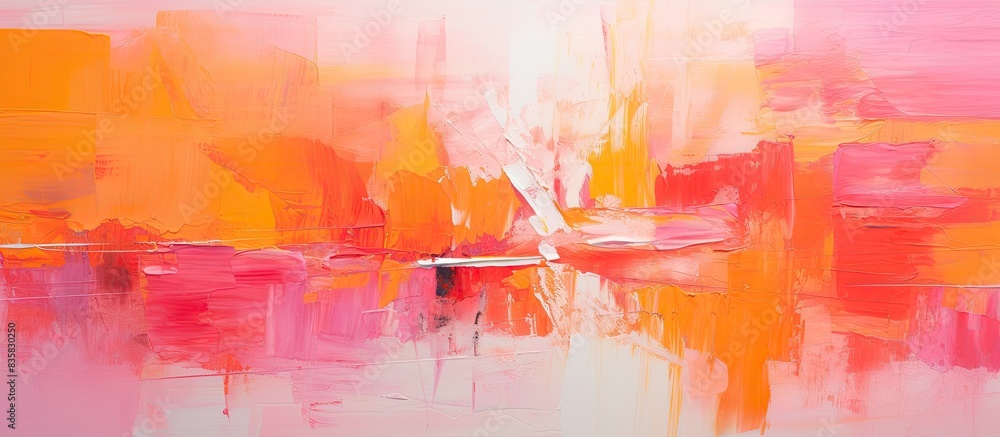 Poster artistic tools like paint, brushes, spatula, and art palette set against a blank background with abu