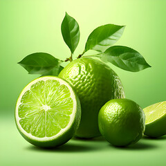lime on a white