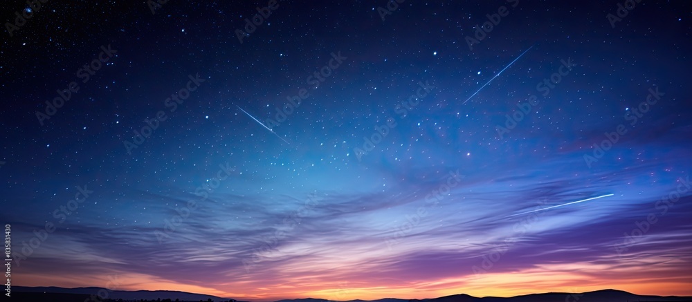 Poster night sky displaying the vast universe in captivating detail with a beautiful copy space image.