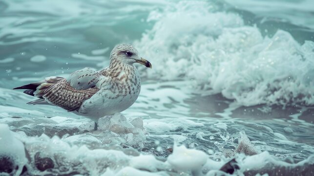 Bird in Patagonia s ocean waters