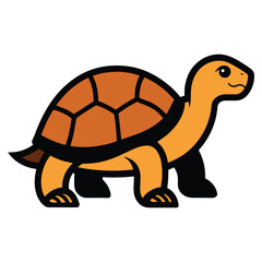 Solid color Desert Tortoise animal vector design