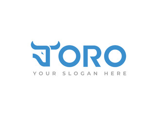 Toro, Bull Head Vector Icon Logo Template