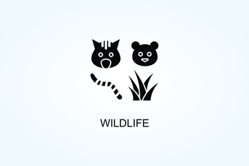 Wildlife Vector  Or Logo Sign Symbol Illustration