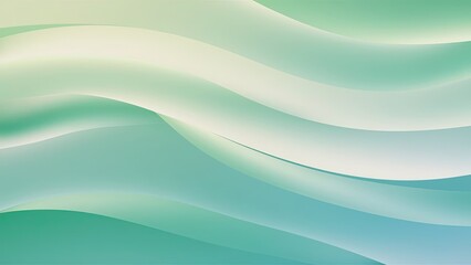 Fototapeta premium Serene Aqua Waves: A Soothing Display of Gradient Hues and Gentle Curves