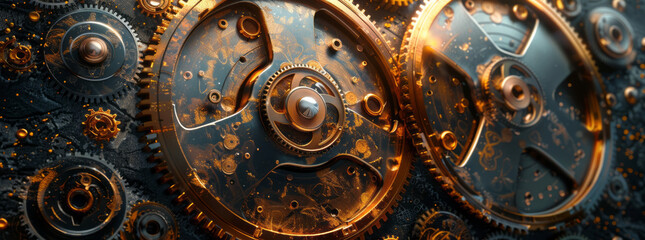 Film, golden and black and brown, icon, film and television elements, with details,generative ai