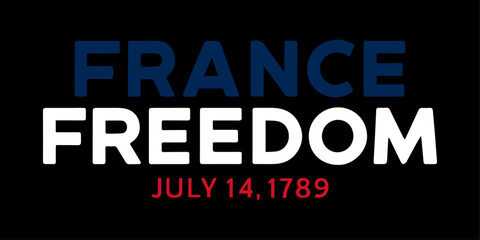 İndependent day typography poster t-shirt design France freedom 