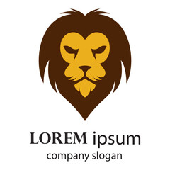 Elegant and dignified lion head logo design