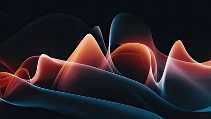 Fototapeta premium Abstract Colorful Wave Design on Dark Background